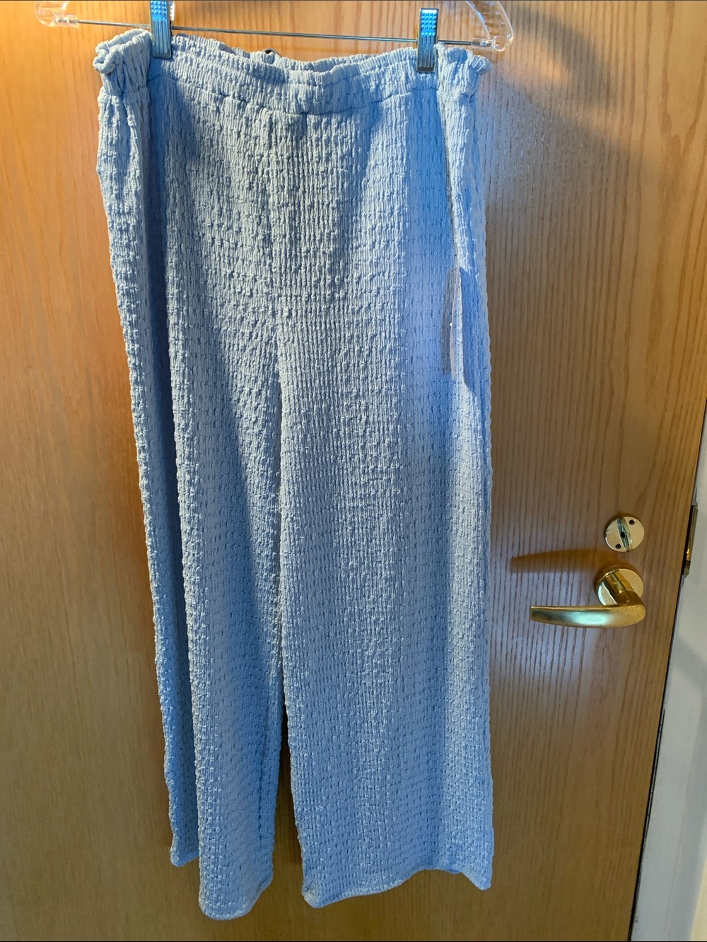 New! Girls Casual Pants - Size 18(xxl) - Light Blue Textured